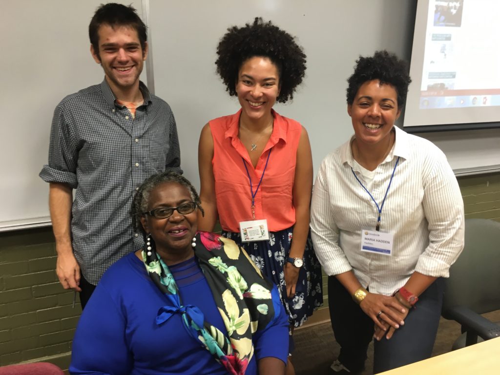 Brian, Della, Natasha, and Maria Hadden from PBP before they kick off their Participatory Budgeting session!